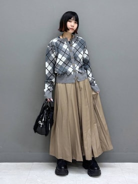 「アイテム（カーディガン/ボレロ）」を使った、anninさん（レディース・152cm・30代）の冬コーディネート