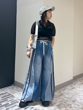 「アイテム（帽子）」を使った、anninさん（レディース・152cm・30代）の春コーディネート