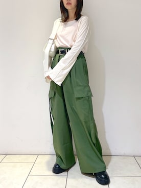 「フレアスリーブ」｜「アイテム（その他）」を使った、anninさん（レディース・152cm）の冬コーディネート