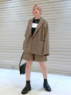 「PAGEBOY（ページボーイ）のチェーンスタッズショルダー（ショルダーバッグ）」を使った、anninさん（レディース・152cm）の秋コーディネート