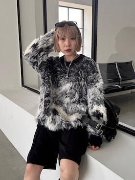「PAGEBOY（ページボーイ）のマルチWAYバックルバッグ【500mlペットボトル収納可能/リュック/トート/斜めかけ出来る】（ショルダーバッグ、ブラック系）」を使った、anninさん（レディース・152cm）の夏コーディネート