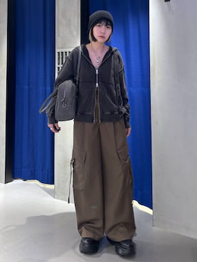 「アイテム（スラックス）」を使った、anninさん（レディース・152cm・30代）の秋コーディネート