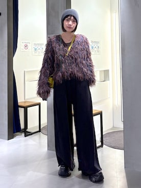 「PAGEBOY（ページボーイ）のサイドタックルーズウラケパンツ/イージーパンツ【4color・2size】（スウェットパンツ）」を使った、anninさん（レディース・152cm）の秋コーディネート