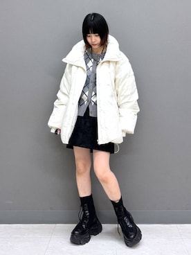 「PAGEBOY（ページボーイ）のアイテム（ブルゾン）」を使った、anninさん（レディース・152cm）の冬コーディネート