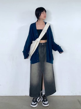 「PBLIM（ページボーイリム）のアイテム（スカート）」を使った、anninさん（レディース・152cm）の夏コーディネート