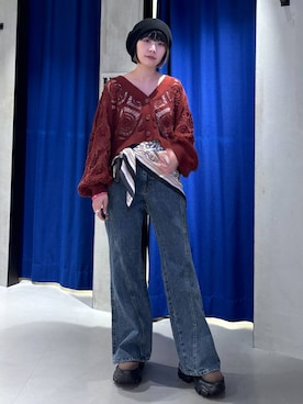 「アイテム（ハンチング/ベレー帽）」を使った、anninさん（レディース・152cm・30代）の秋コーディネート