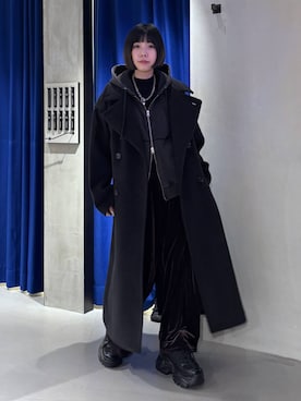 「アイテム（チェスターコート）」を使った、anninさん（レディース・152cm）の秋コーディネート