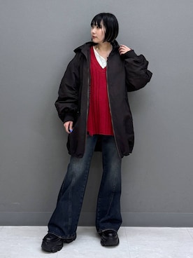 「アイテム（Tシャツ/カットソー）」を使った、anninさん（レディース・152cm・30代）の秋コーディネート