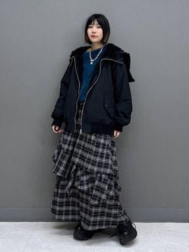 「PAGEBOY（ページボーイ）のアイテム（ブルゾン）」を使った、anninさん（レディース・152cm）の冬コーディネート