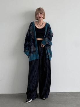 「PAGEBOY（ページボーイ）のカップツキFITキャミ（キャミソール、ブラック系）」を使った、anninさん（レディース・152cm）の夏コーディネート