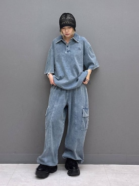「PAGEBOY（ページボーイ）のプラットチャンキースニーカー（スニーカー、ブラック系）」を使った、anninさん（レディース・152cm）の夏コーディネート
