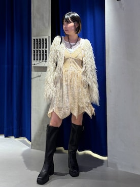 「アイテム（チュニック）」を使った、anninさん（レディース・152cm）の秋コーディネート