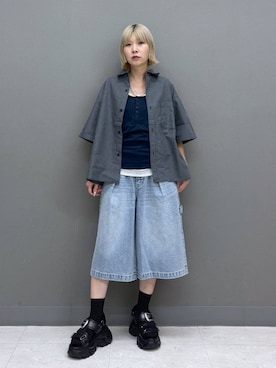 「PBLIM（ページボーイリム）のアイテム」を使った、anninさん（レディース・152cm）の夏コーディネート