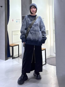 「アイテム（ボストンバッグ、グリーン系）」を使った、anninさん（レディース・152cm）の秋コーディネート
