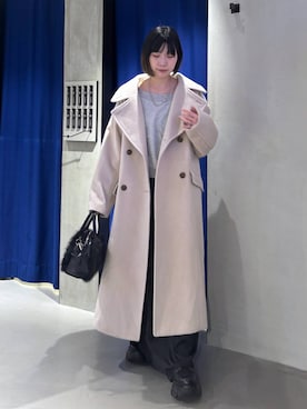 「アイテム（チェスターコート）」を使った、anninさん（レディース・152cm・30代）の冬コーディネート