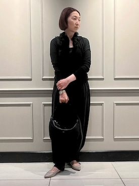 「LOWELL things（ロウェル　シングス）のアイテム（ショルダーバッグ）」を使った、ナベさん（レディース・150cm）の秋コーディネート