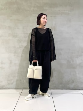 「LOWELL things（ロウェル　シングス）のアイテム（ショルダーバッグ）」を使った、ナベさん（レディース・150cm）の春コーディネート