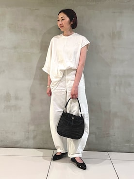 「アイテム（パンプス）」を使った、ナベさん（レディース・150cm）の夏コーディネート