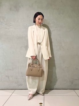 「セレモニーコーデ」｜「アイテム（トートバッグ）」を使った、ナベさん（レディース・150cm）の冬コーディネート