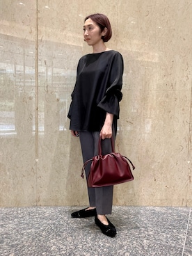 「LOWELL things（ロウェル　シングス）のアイテム（ショルダーバッグ）」を使った、ナベさん（レディース・150cm）の秋コーディネート