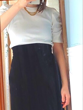 「MURUA（ムルーア）のアイテム（ネックレス）」を使った、アクビさん（レディース・158cm）の春コーディネート