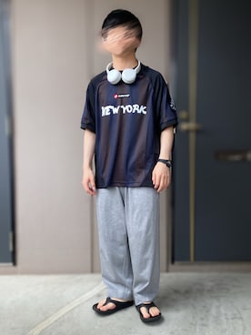 「LOTTO（ロット）のアイテム」を使った、おます@低身長(159cm)さん（メンズ・159cm）の夏コーディネート