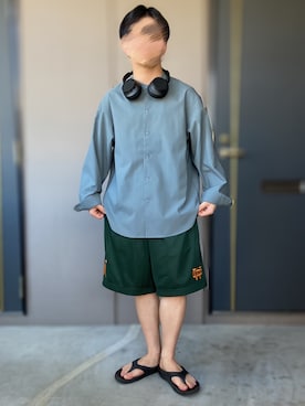 「OOFOS（ウーフォス）のアイテム」を使った、おます@低身長(159cm)さん（骨格ストレート・メンズ・159cm）の夏コーディネート