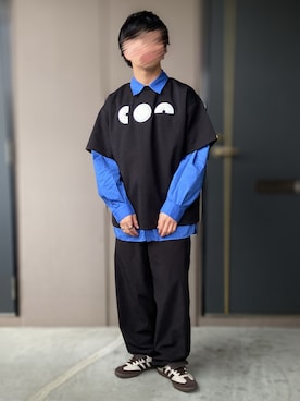 「青シャツ」｜おます@低身長(159cm)さん（メンズ・159cm）の秋コーディネート