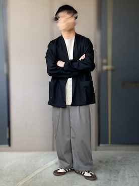 「adidas（アディダス）のadidas Originals for EDIFICE/IENA 別注 SAMBA LT Exclusiveモデル（スニーカー、イエロー系）」を使った、おます@低身長(159cm)さん（メンズ・159cm）の春コーディネート