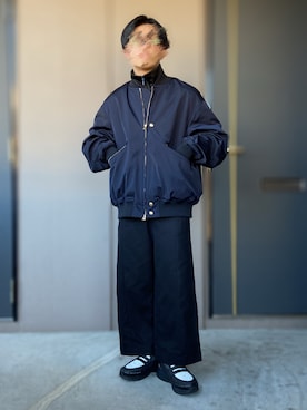 「Needles（ニードルス）のアイテム」を使った、おます@低身長(159cm)さん（メンズ・159cm）の冬コーディネート