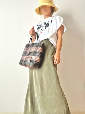 「LBC（エルビーシー）のアイテム（帽子）」を使った、はるぷさん（レディース・153cm）の夏コーディネート