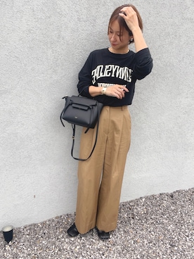 「plage（プラージュ）のアイテム（スラックス）」を使った、Haru☆さん（レディース・153cm）の夏コーディネート