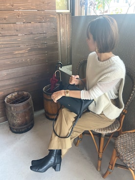 「plage（プラージュ）のアイテム（スラックス）」を使った、Haru☆さん（レディース・153cm）の冬コーディネート