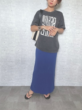 「アイテム（バングル/リストバンド）」を使った、Haru☆さん（レディース・153cm）の夏コーディネート