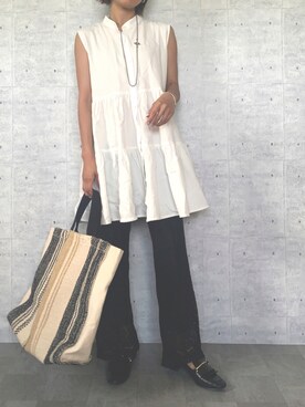 「RECTANGLE」｜「アイテム（ワンピース/ドレス）」を使った、Haru☆さん（レディース・153cm）の夏コーディネート