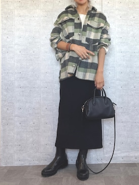 「SHAGGIE（シャギー）のアイテム」を使った、Haru☆さん（レディース・153cm）の冬コーディネート