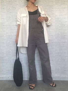 「Mila Owen（ミラオーウェン）のアイテム（サロペット/オーバーオール）」を使った、Haru☆さん（レディース・153cm）の夏コーディネート