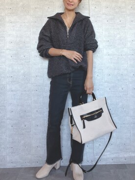 「EMMEL REFINES（エメルリファインズ）のアイテム」を使った、Haru☆さん（レディース・153cm）の冬コーディネート