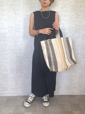 「2wayワンピース」｜「アイテム（アクセサリー）」を使った、Haru☆さん（レディース・153cm）の夏コーディネート