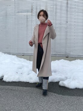 「Whim Gazette（ウィムガゼット）のアイテム（パンツ）」を使った、Haru☆さん（レディース・153cm）の冬コーディネート