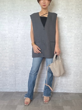 「FRAMeWORK（フレームワーク）のアイテム（ベスト）」を使った、Haru☆さん（レディース・153cm）の夏コーディネート