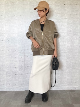 「UNITED ARROWS（ユナイテッドアローズ）のアイテム（MA-1）」を使った、Haru☆さん（レディース・153cm）の秋コーディネート