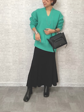 「urs」｜「アイテム（ブーツ）」を使った、Haru☆さん（レディース・153cm）の冬コーディネート
