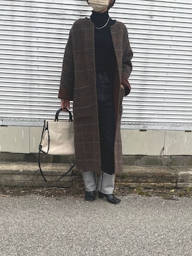 「Whim Gazette（ウィムガゼット）のアイテム（パンツ）」を使った、Haru☆さん（レディース・153cm）の冬コーディネート