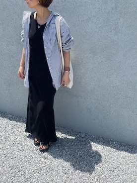 「DISCOAT（ディスコート）のアイテム（ワンピース/ドレス）」を使った、Haru☆さん（レディース・153cm）の夏コーディネート