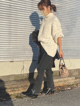 「EMMEL REFINES（エメルリファインズ）のアイテム」を使った、Haru☆さん（レディース・153cm）の冬コーディネート