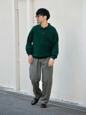 「URBAN RESEARCH ROSSO MEN（アーバンリサーチロッソメン）のアイテム（ポロシャツ）」を使った、horiguchiさん（メンズ・172cm）の秋コーディネート