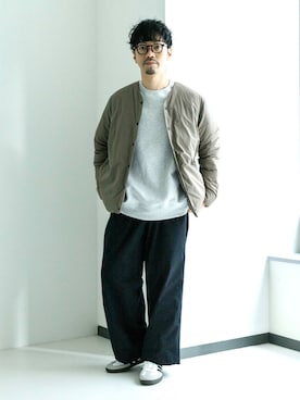 「アイテム（ダウンジャケット/コート）」を使った、horiguchiさん（メンズ・172cm）の秋コーディネート