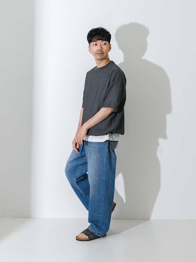 「URBAN RESEARCH（アーバンリサーチ）のアイテム（デニムパンツ）」を使った、horiguchiさん（メンズ・172cm）の夏コーディネート