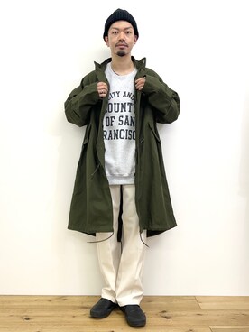 「アーバンリサーチ」｜「アイテム（モッズコート）」を使った、horiguchiさん（メンズ・172cm）の冬コーディネート